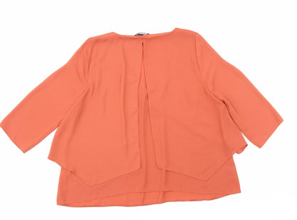Back view of Atmosphere women’s brown basic blouse, size UK 14