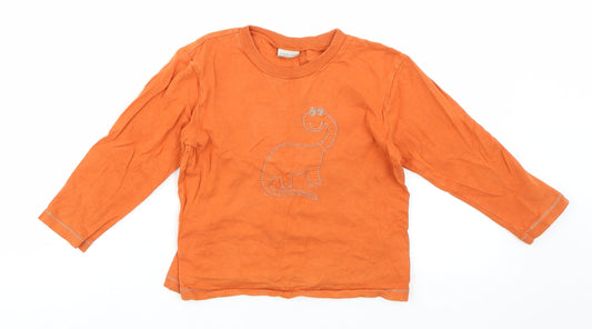 Cherokee Boys Orange   Basic T-Shirt Size 3-4 Years