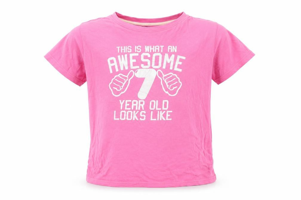 Edward Sinclair Girls Pink   Basic T-Shirt Size 7-8 Years