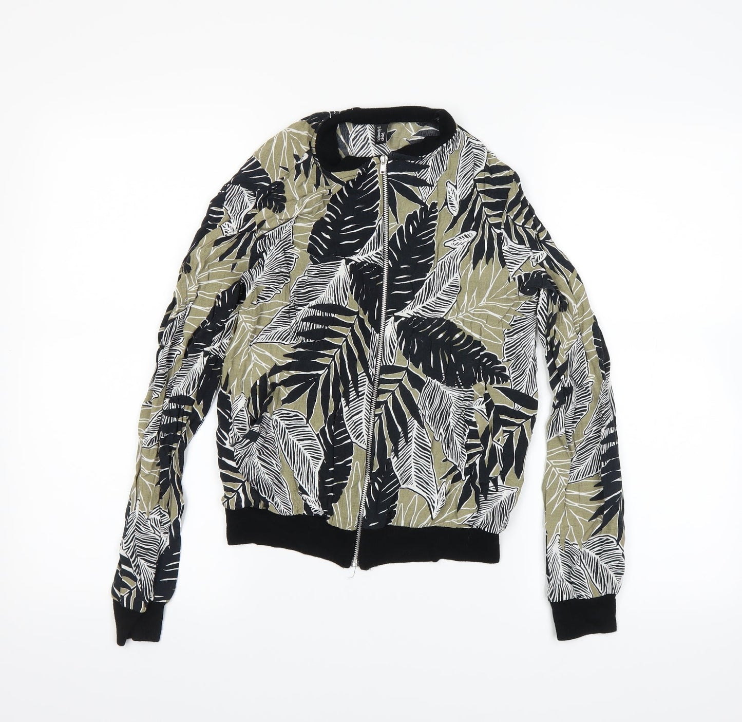 Nobody Womens Brown Floral  Bomber Jacket Jacket Size 6