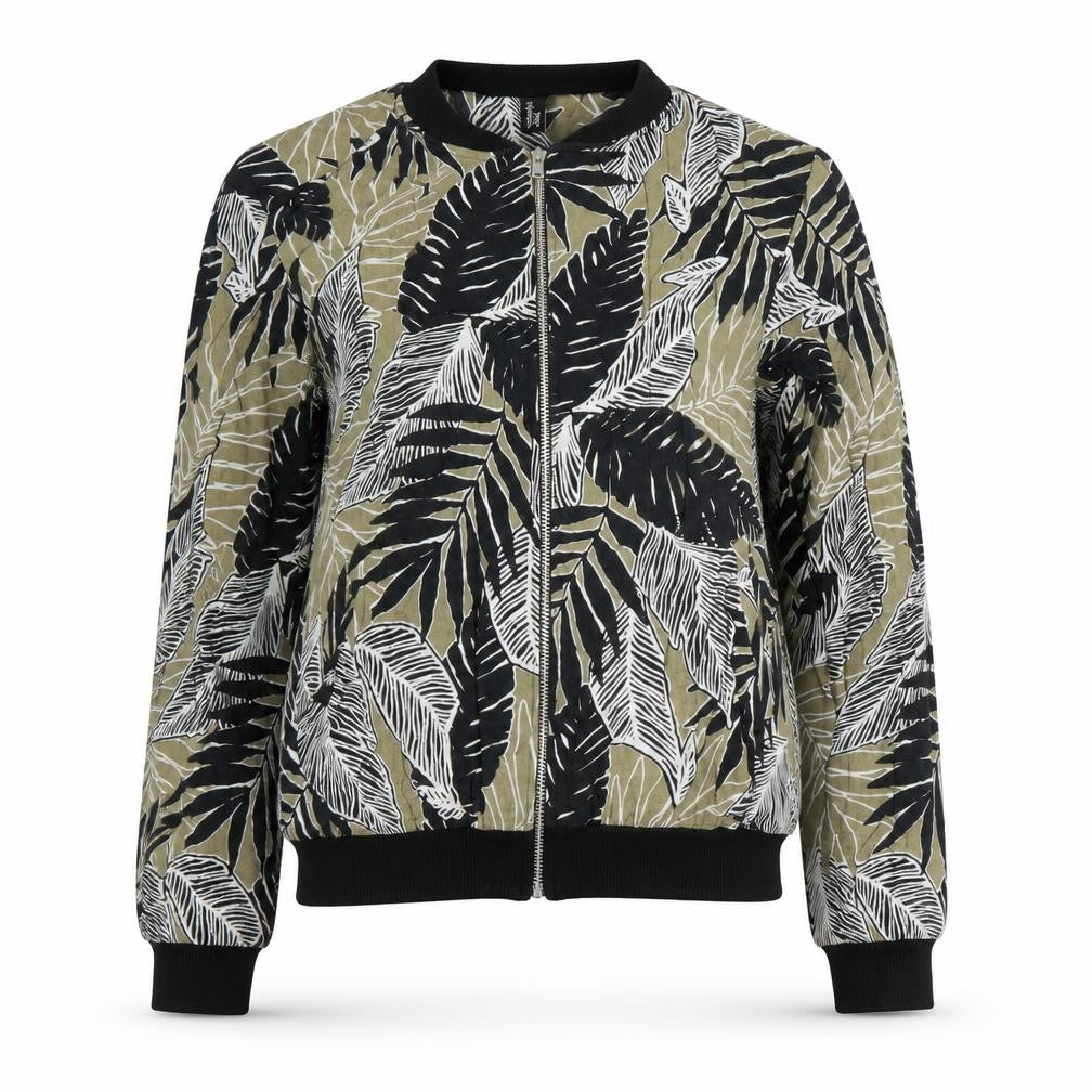 Nobody Womens Brown Floral  Bomber Jacket Jacket Size 6