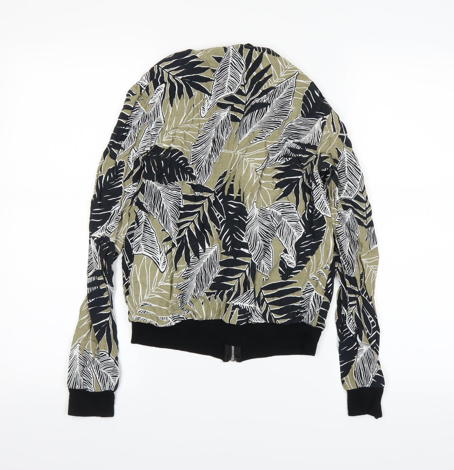 Nobody Womens Brown Floral  Bomber Jacket Jacket Size 6