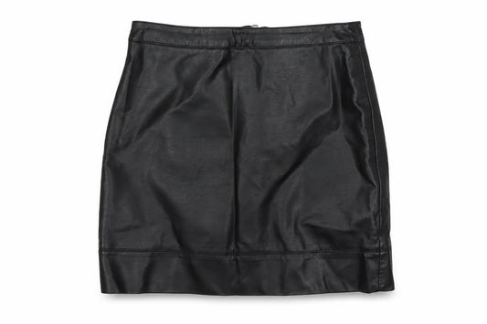 Front view of Dorothy Perkins women’s black a-line skirt, size UK 8
