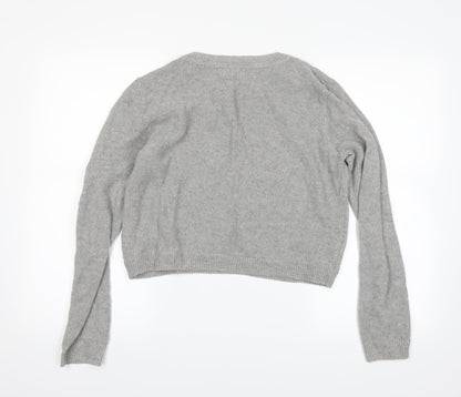Back view of savida women’s grey jumper, size L