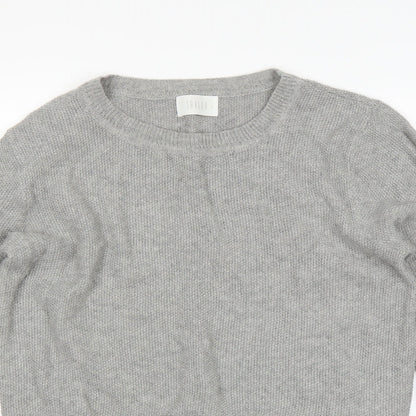 Close-up detail of savida women’s grey jumper, size L