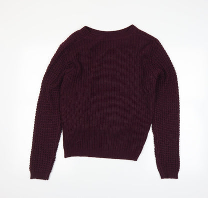 Additional front view of Select women’s purple jumper, size UK 14