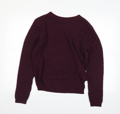 Back view of Select women’s purple jumper, size UK 14