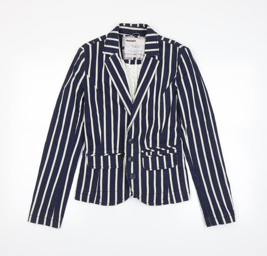NEXT Womens Blue Striped  Jacket  Size 8