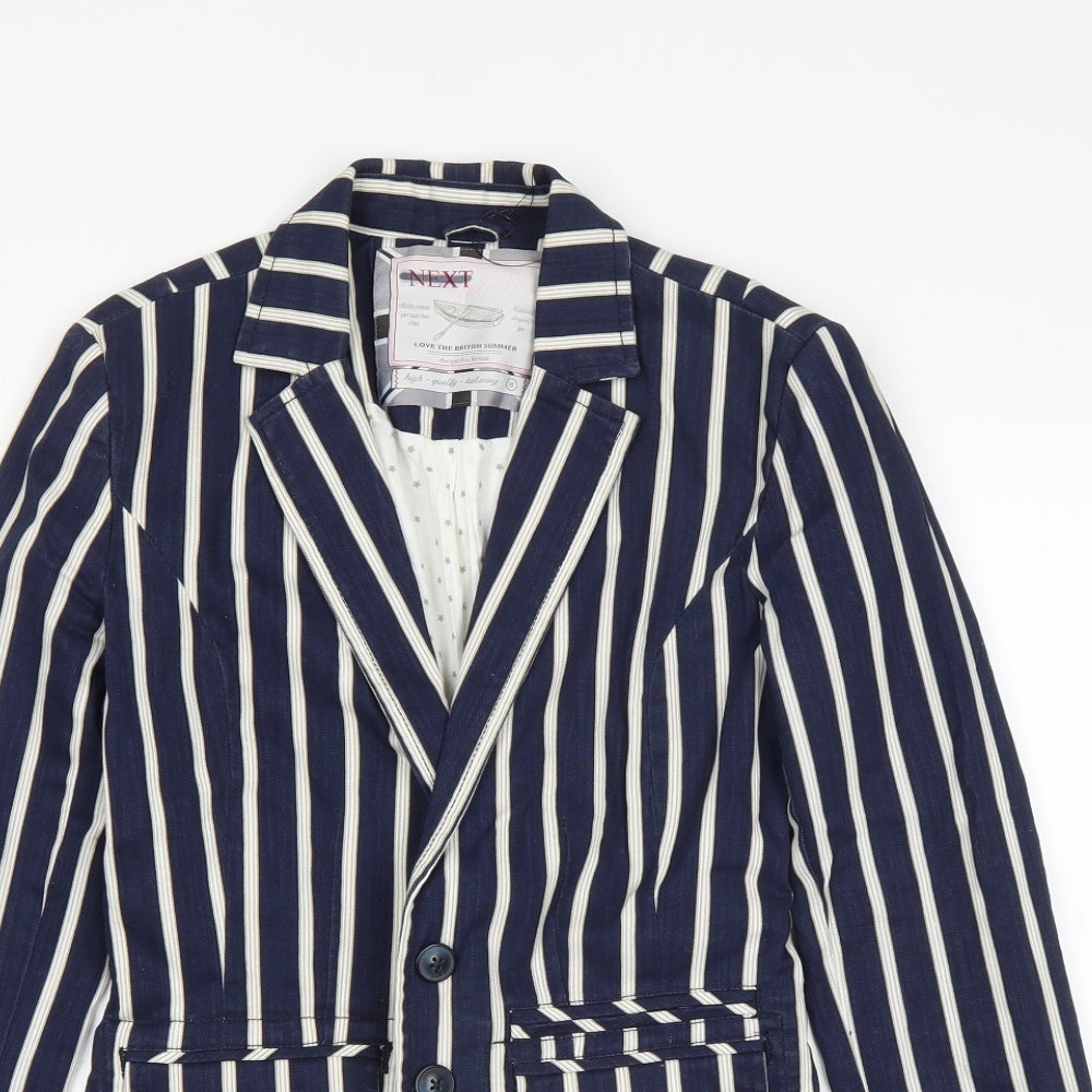 NEXT Womens Blue Striped  Jacket  Size 8