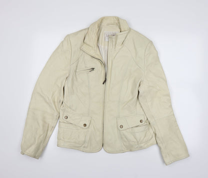 Additional front view of Lakeland women’s white jacket, size UK 14