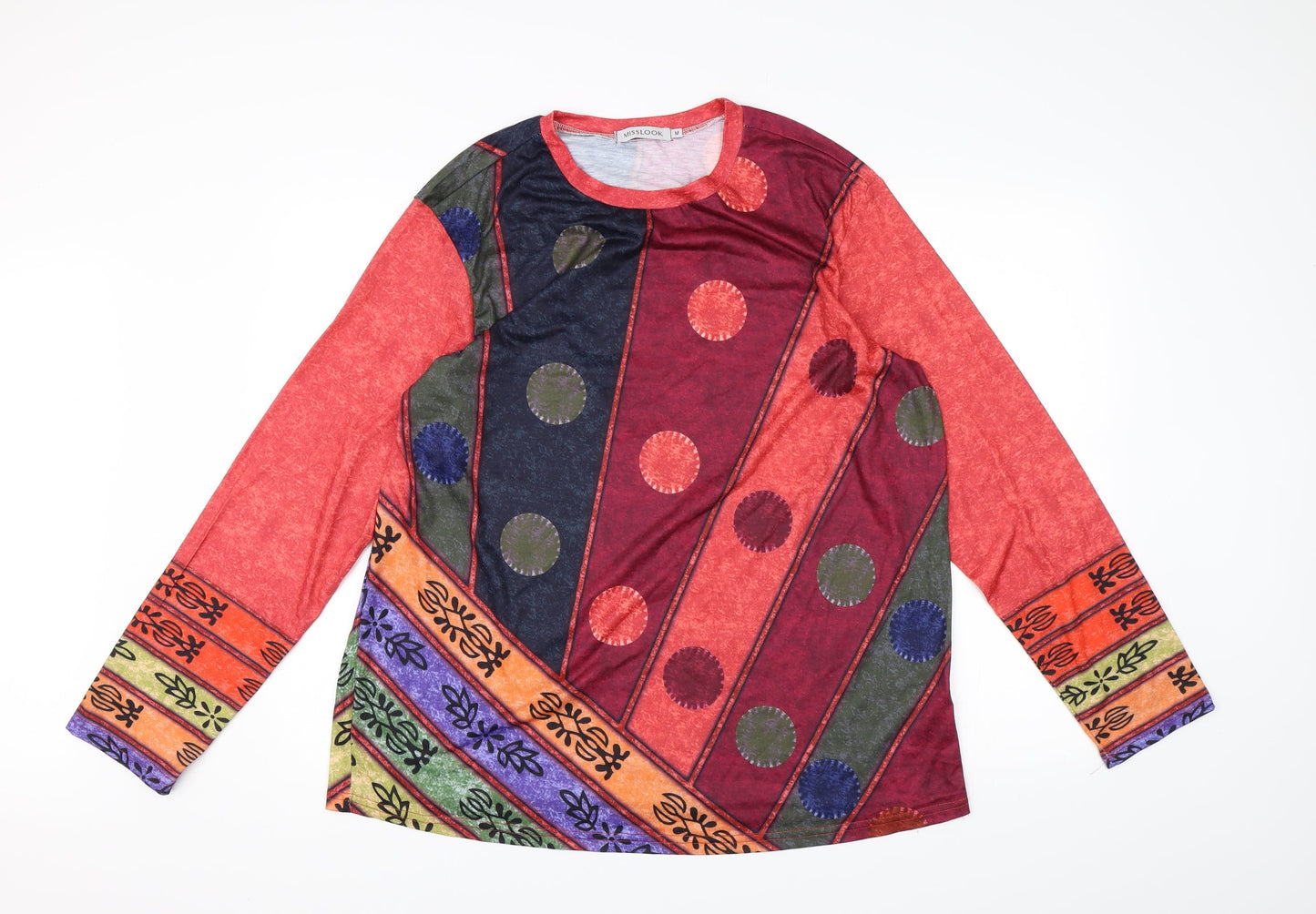 Miss Look Womens Multicoloured Geometric  A-Line  Size M