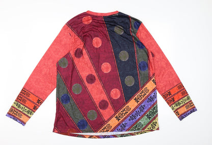 Preloved Miss Look Womens Multicoloured Geometric  A-Line  Size M - Back