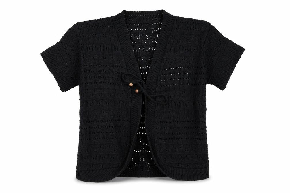 Pure & Natural Womens Black  Knit Cardigan Jumper Size XL