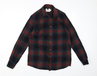 Additional front view of Topman men’s red check button-up, size S