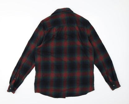 Back view of Topman men’s red check button-up, size S