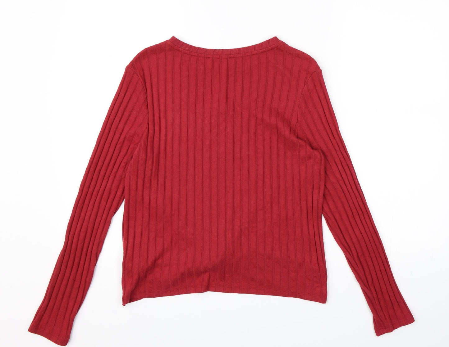 Primark Womens Red   Wrap Jumper Size 18