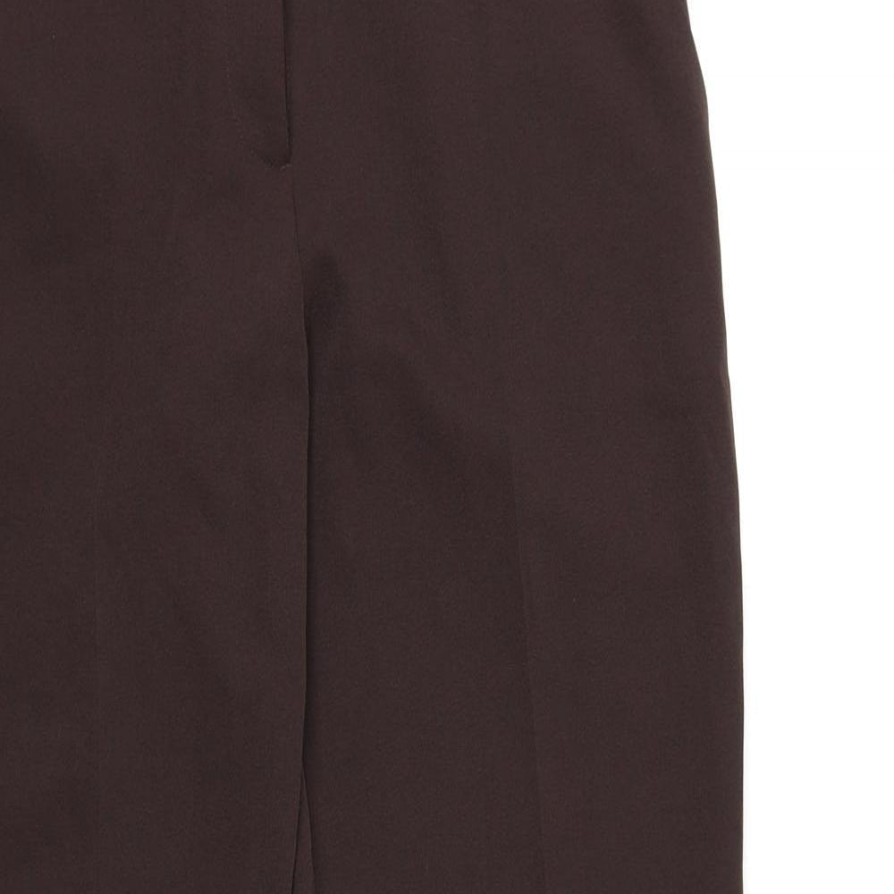 South Womens Brown  Rayon Dress Pants Trousers Size 10 L28 in