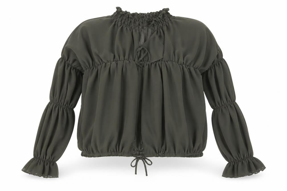PRETTYLITTLETHING Womens Green   Basic Blouse Size 12