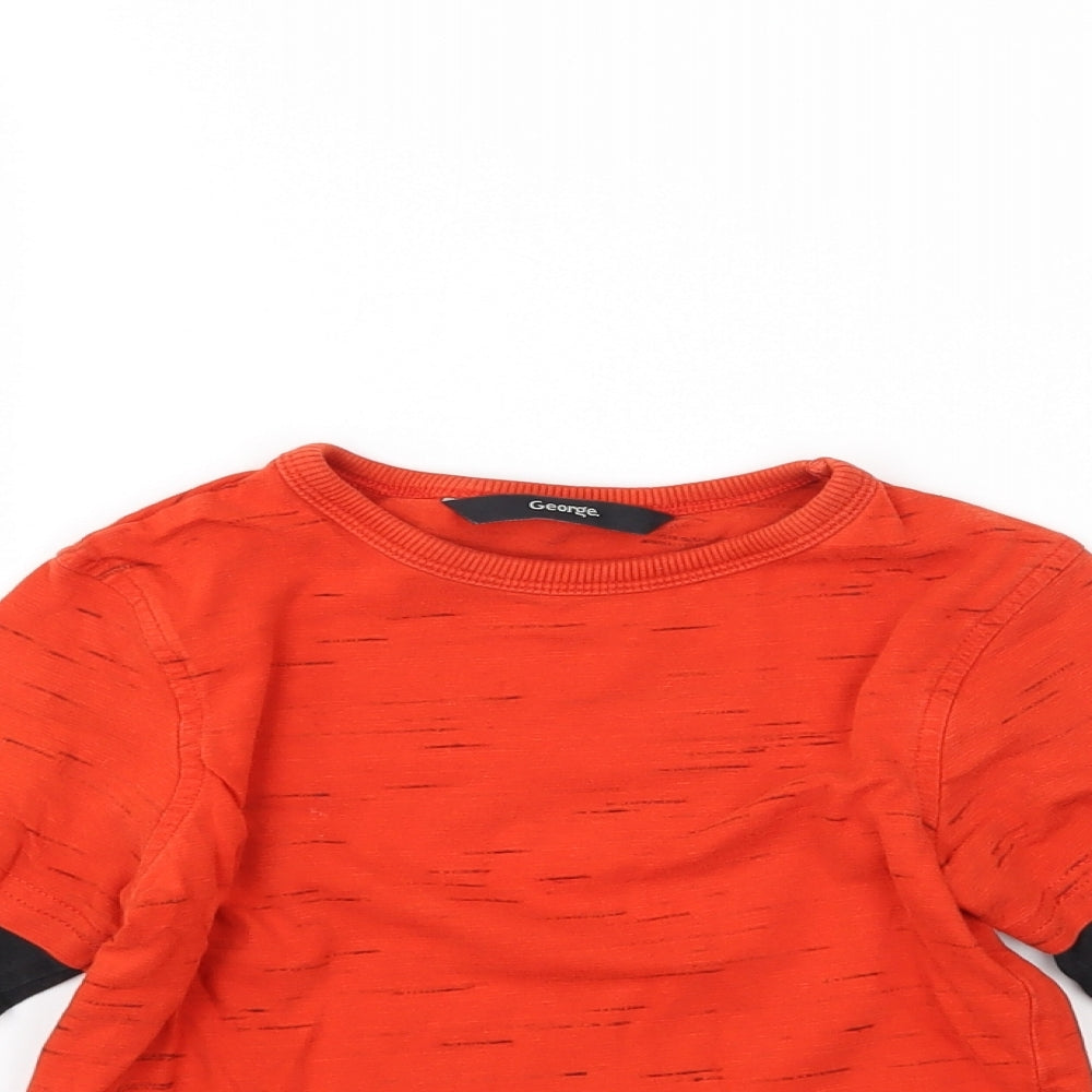 George Boys Red  Jersey Basic T-Shirt Size 3-4 Years