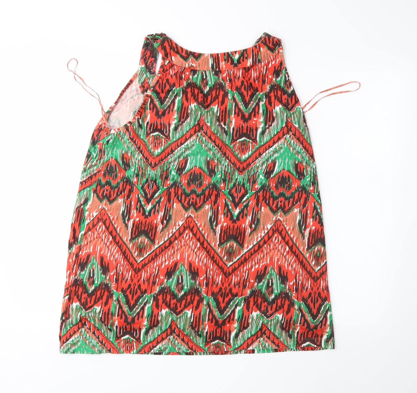 MARISOTA Womens Red Herringbone  Basic Tank Size 14