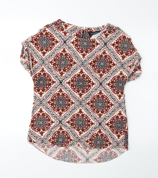 Dorothy Perkins Womens Red Paisley  Basic Blouse Size 10