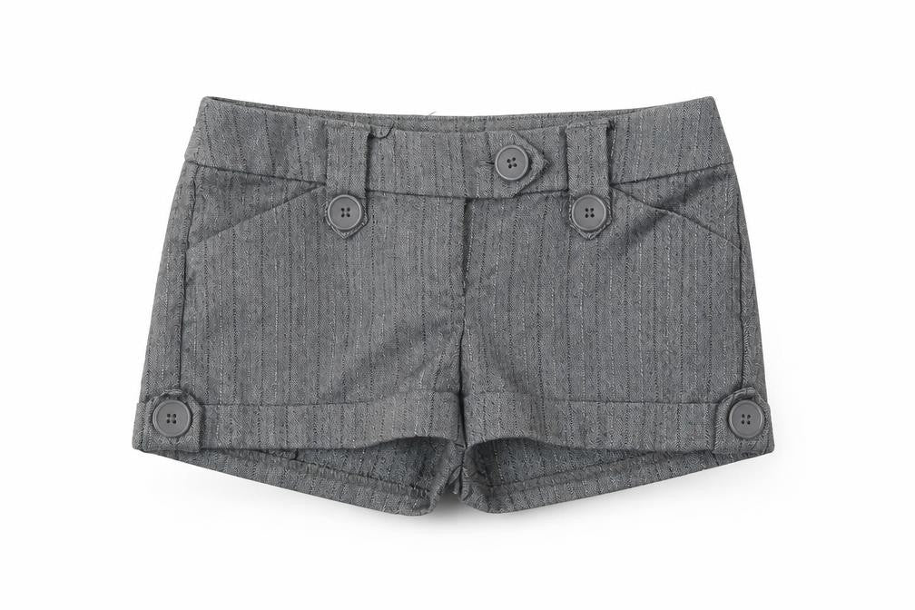 newlook Girls Grey Pinstripe  Sailor Shorts Size 9 Years