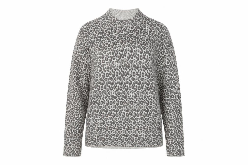 Atmosphere Womens Grey Animal Print  Pullover Jumper Size 12