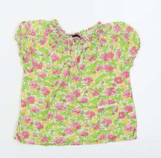 NEXT Girls White Floral  Basic T-Shirt Size 2-3 Years