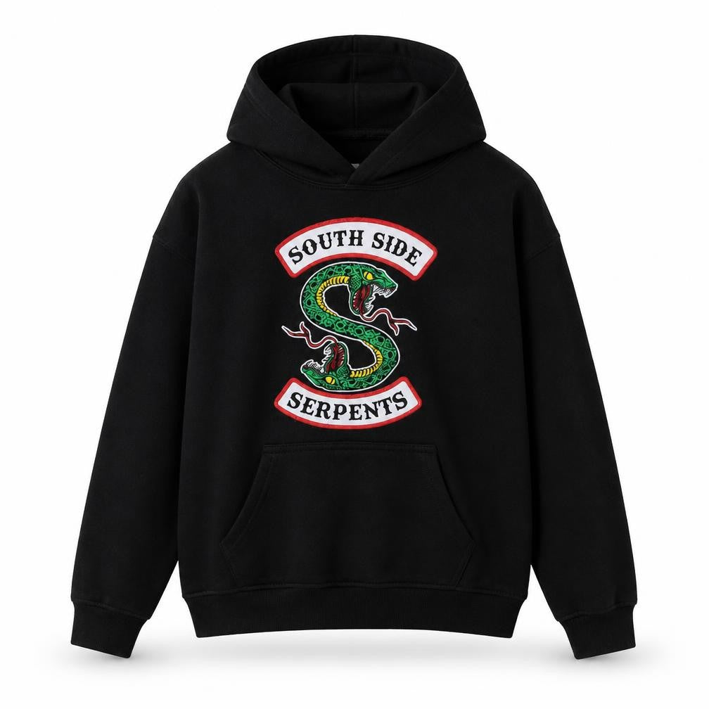 Stars & Stripes Girls Black   Pullover Hoodie Size 12-13 Years  - South Side Serpents