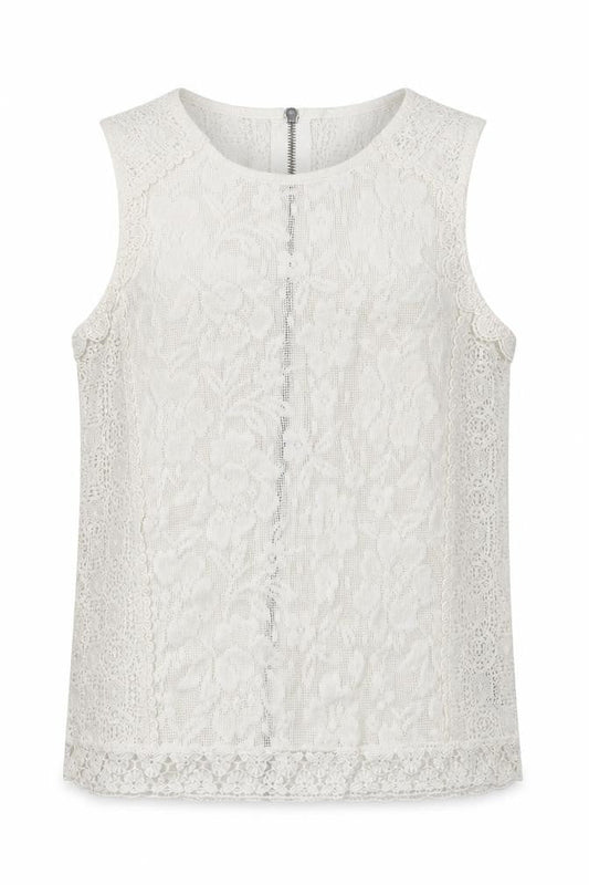 New Look Womens White Floral  Basic Blouse Size 8