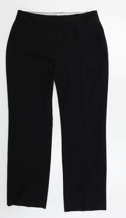 Additional front view of The collection women’s black dress pants trousers, size UK 12, 26-inch leg