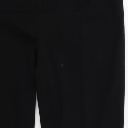 Close-up detail of The collection women’s black dress pants trousers, size UK 12, 26-inch leg