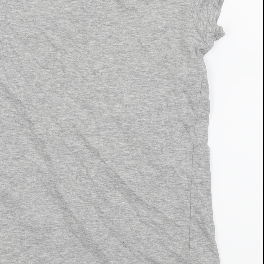 I love girls wear Girls Grey Houndstooth  Basic T-Shirt Size 13 Years