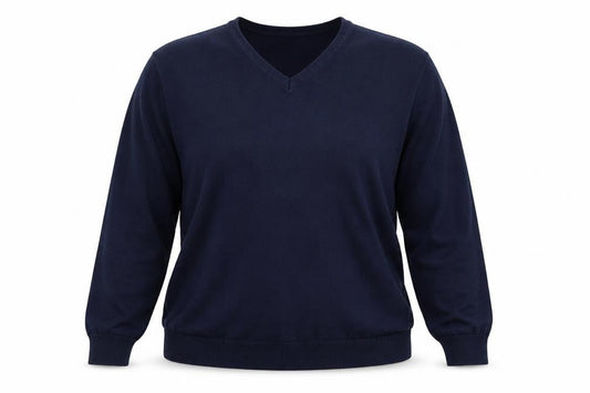 Front view of Tu women’s blue jumper, size XL