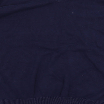 Brand and care label for Tu women’s blue jumper, size XL