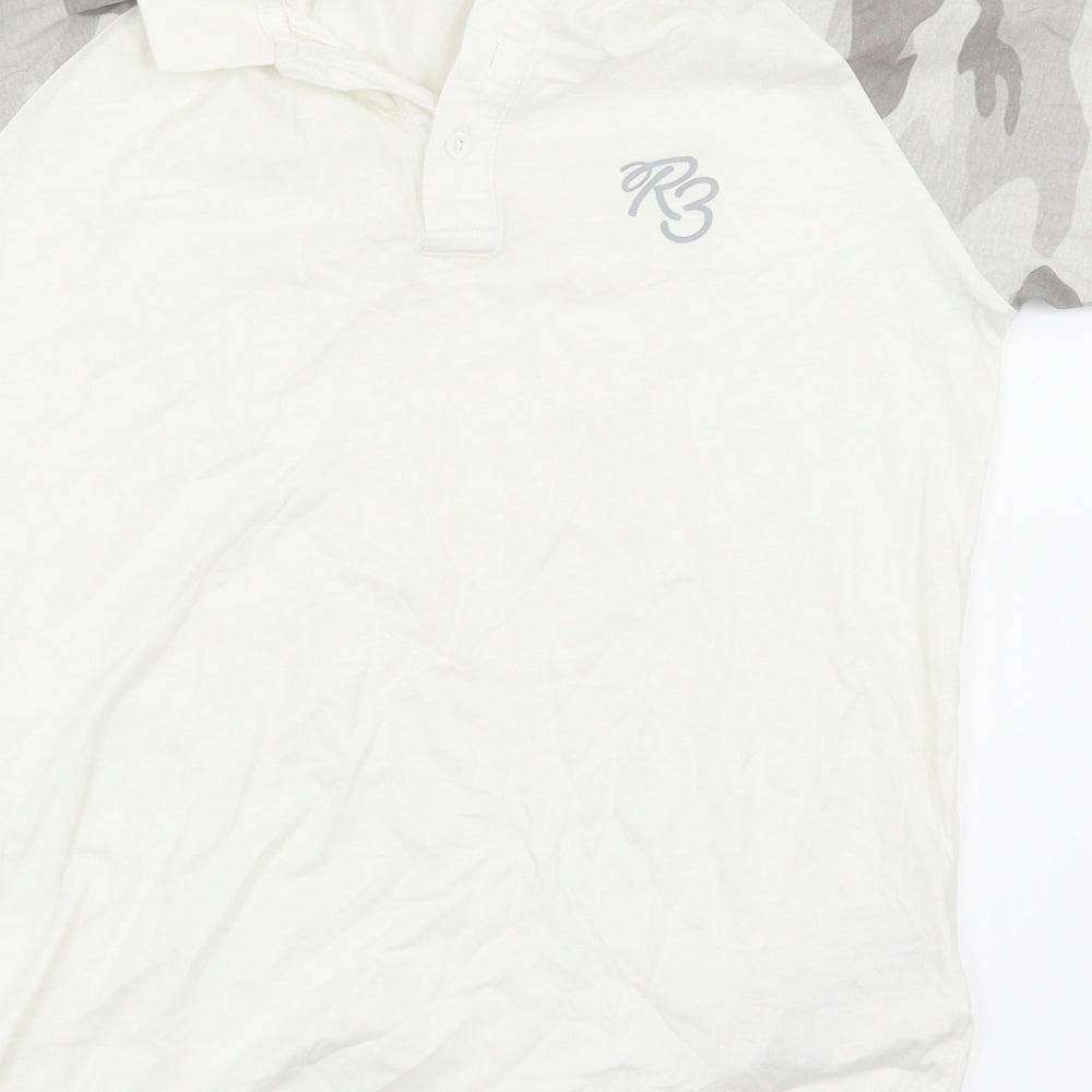 Ripstop Boys White   Basic T-Shirt Size XL