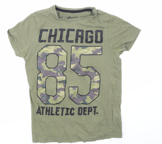 Primark Boys Green   Basic T-Shirt Size 9-10 Years