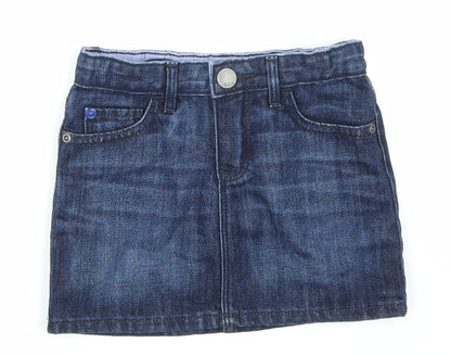 Additional front view of Gap girls’ blue denim mini skirt, size 3, years
