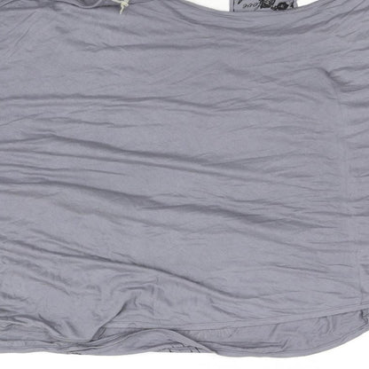 Brand and care label for hoch women’s grey basic blouse, size XS