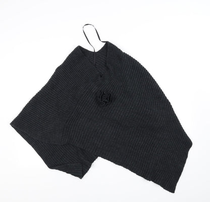Front view of pre worn women’s black jumper, size M