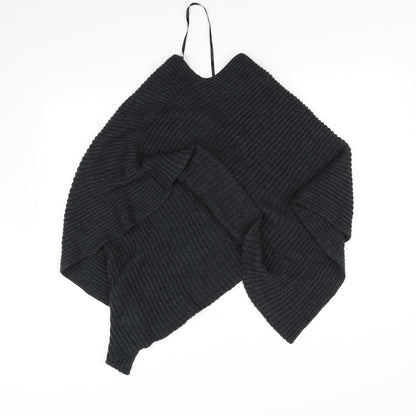 Back view of pre worn women’s black jumper, size M