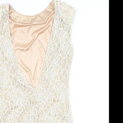 Womens Gold   Fit & Flare  Size M
