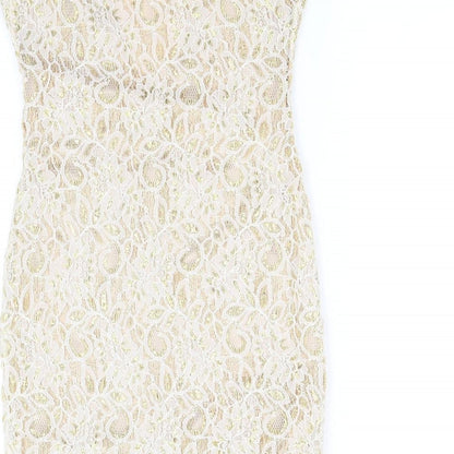 Womens Gold   Fit & Flare  Size M