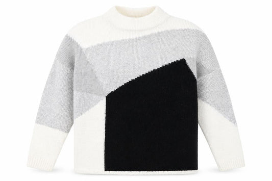 Front view of Papaya women’s black knit jumper, size M