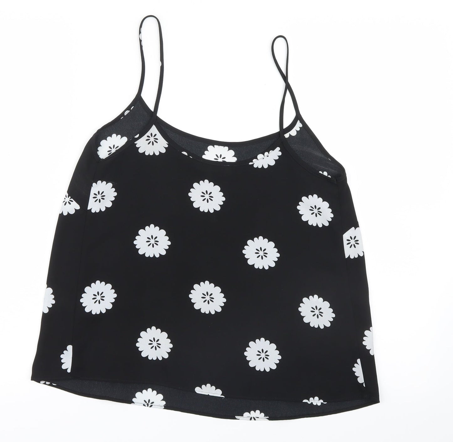 Papaya Womens Black Floral  Camisole Blouse Size 8