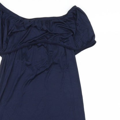 Preloved Primark Womens Blue   Shirt Dress  Size 12 - Detail