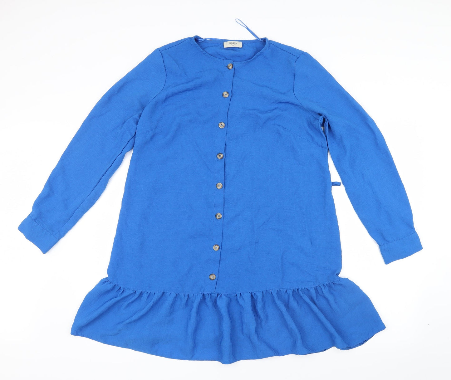 Papaya Womens Blue   Basic Blouse Size 12