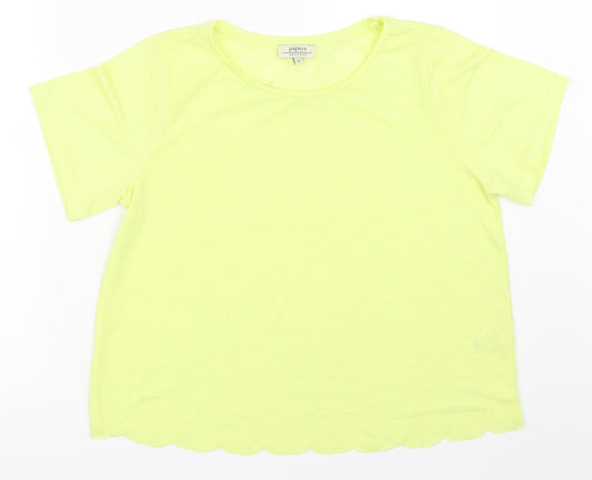 Papaya Womens Yellow   Basic T-Shirt Size 12