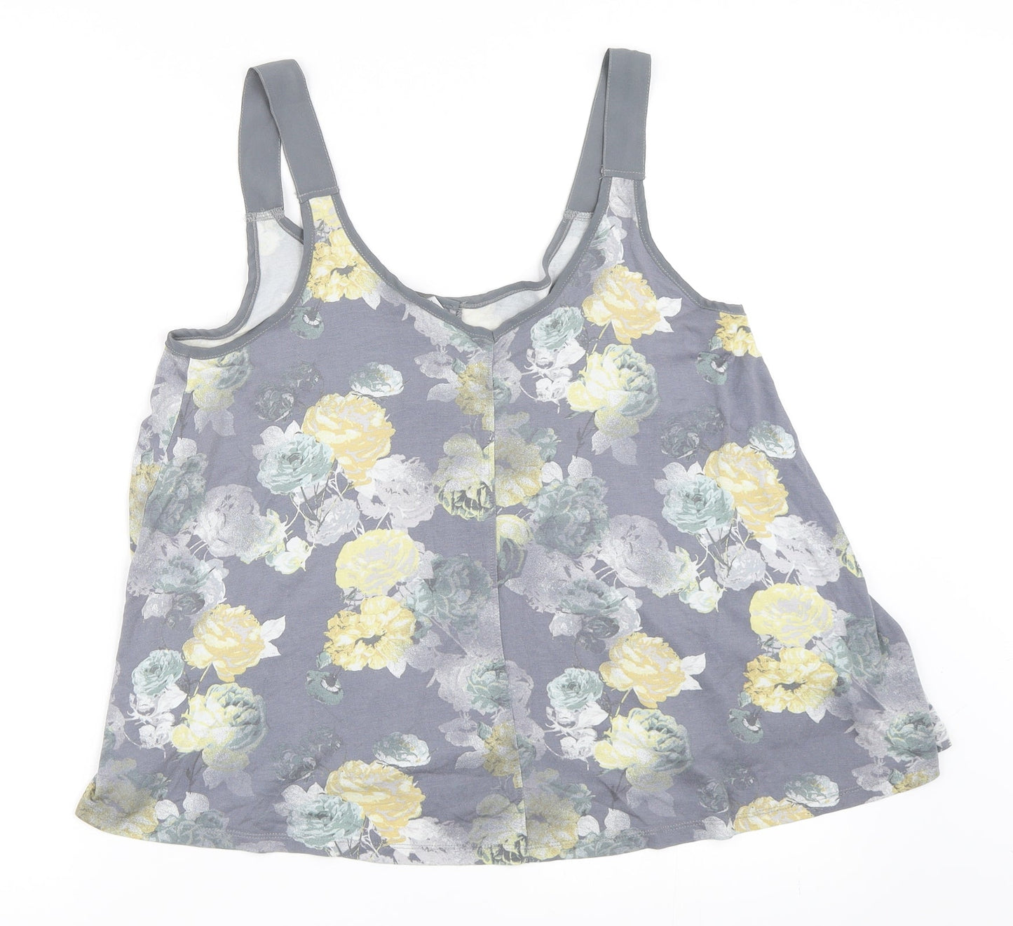 NEXT Womens Grey Floral  Basic Tank Size 12