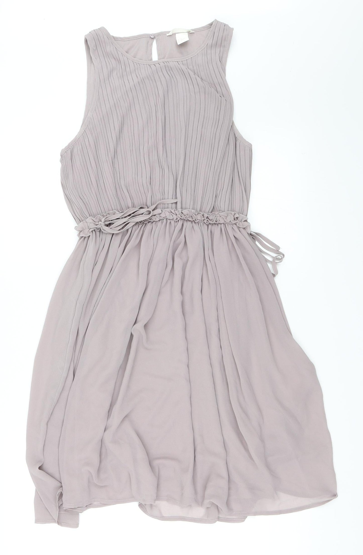 H&M Womens Grey   Skater Dress  Size 40